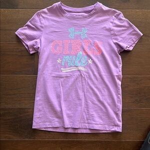 Under Armour Pink Short Sleeve Tee Graphic Design